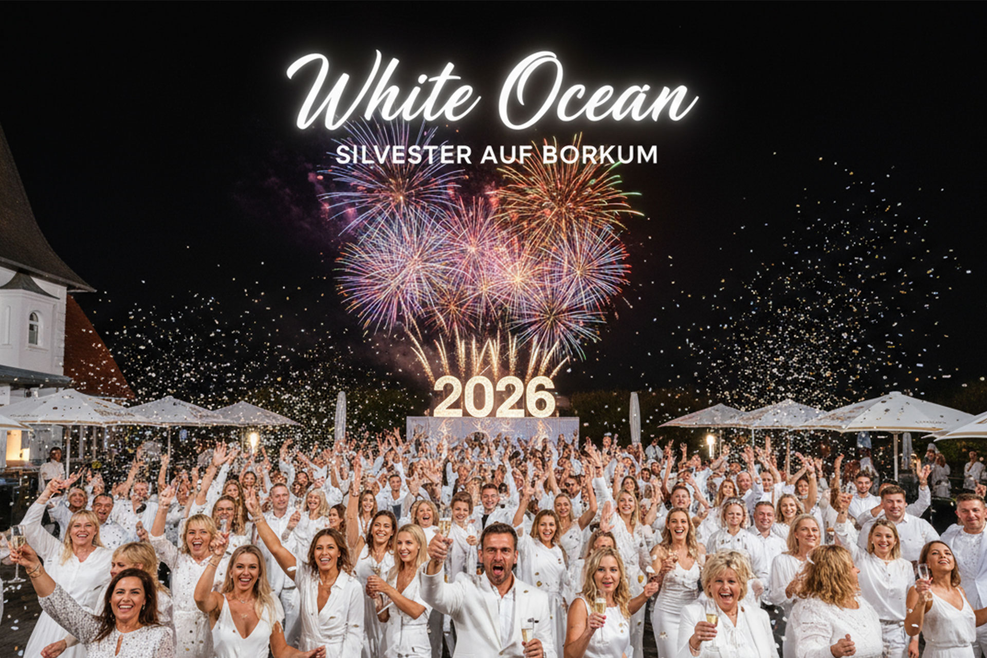 Silvester auf Borkum – „White Ocean“ Party im Hotel Bloemfontein